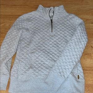 Women’s small grey textured quarter zip